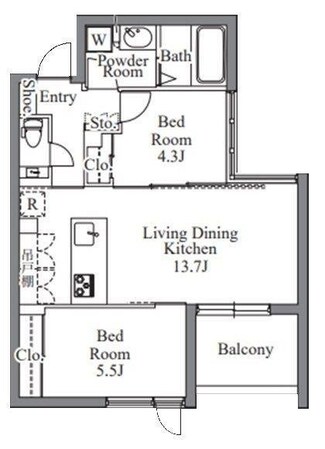 グランパセオ西麻布の物件間取画像